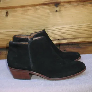 Sam Edelman Black Suede Petty Ankle Boots thumbnail 3