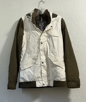 Burton TWC Sunset Jacket - White snow ski snowboarding S thumbnail 1