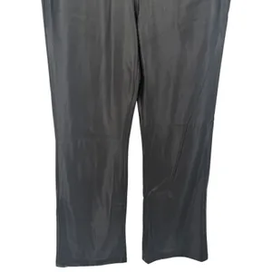 Pistola Stevie High Rise Wide Leg Pants Slate Black Faux Vegan‎ Leather Size 28 thumbnail 7