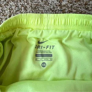 Nike Dri-Fit Tempo 3” High Rise Neon Yellow and Red Track Running Shorts Size XS thumbnail 5