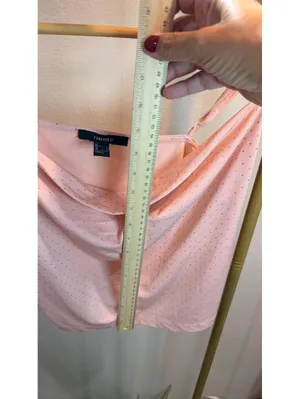 L Forever 21 Pink Cropped Cami Adjustable Straps Small thumbnail 4