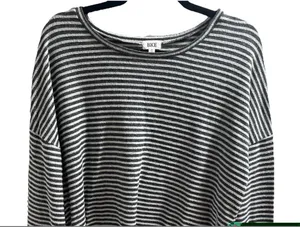 Gimmicks by BKE Long Sleeve Striped Shirt Womens M Gray Stripes Sweater T-Shirt thumbnail 1