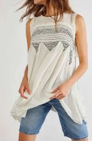 Free People Sleeveless Sea Breeze Tunic‎ Small Oversized EUC thumbnail 1