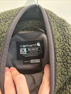 Carhartt Women’s Fleece Jacket Green Quarter Snap Size 1X thumbnail 4