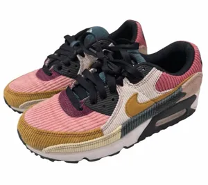 Nike Women's Multicolor Corduroy Air Max 90 Sneakers 7.5 thumbnail 1