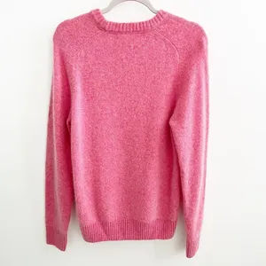 NEW H&M WOOL Sweater Medium Crew Neck Long Sleeve Ribbed Hem bubble gum pink thumbnail 8