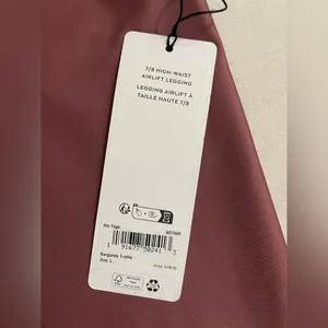 Alo Yoga NWT 7/8 High-Waist Airlift Leggings In A Burgundy Truffle Size L thumbnail 7
