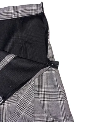 ZARA Asymmetrical Plaid Skirt thumbnail 5