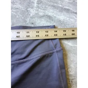 Nike Dri-FIT Womens Purple Crop Running Leggings Mesh Zipper Pocket Size M thumbnail 4