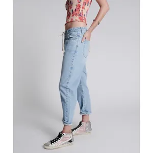 nwt 28 / 6 Womens One Teaspoon Relaxed Fit Laced Bandit Jeans Lace Up Best Blue thumbnail 2