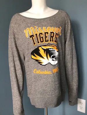 College Corner University of Missouri Mizzou Tigers Sweatshirt thumbholes medium thumbnail 1