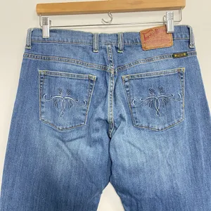 LUCKY BRAND Fluer Easy Rider Denim Women Sailor Jeans Sz 8/29 Mid‎ Rise Whiskers thumbnail 9