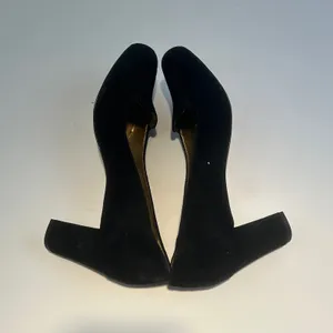Circa Joan & David CJ Voyageur Black Suede Block‎ Heel Pumps 8.5M Classic Shoe thumbnail 3