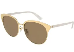 GUCCI Endura Gold 55mm Clubmaster Cat Eye Sunglasses NEW thumbnail 3