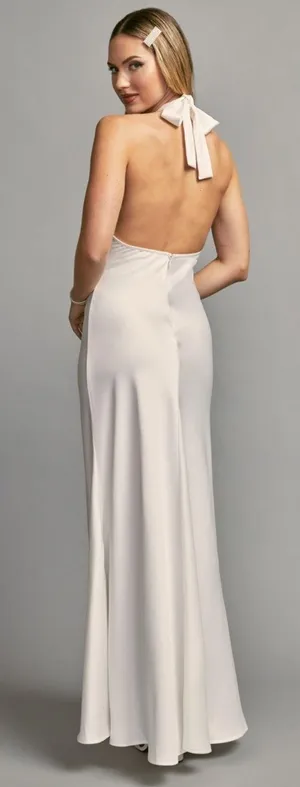 Francesca's Clara Criss-Cross Halter Wedding Dress thumbnail 2