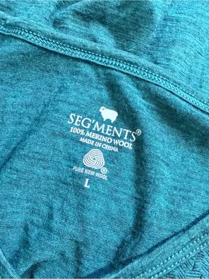 Seg’ments Women’s 100% Merino Wool Thermal Base Layer Shirt Top Longsleeve L thumbnail 6