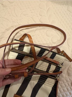 Dooney & Bourke Zebra Print Triple Zip Crossbody Bag thumbnail 13