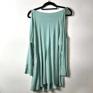 Free people‎ open shoulder teal dress women’s medium thumbnail 6