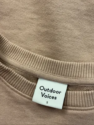 Outdoor Voices Cropped Crewneck Sweatshirt Size Small thumbnail 3