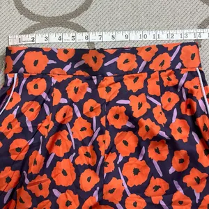 Anthropologie HUTCH Poppy Floral Wide-Leg Crop Pants Orange/Purple Size S thumbnail 6