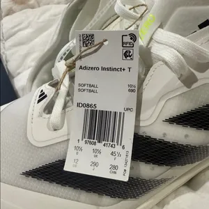 NWT Adidas Adizero Instinct+ Softball Cleats Women White Volt Shoes IF3361 SZ-12 thumbnail 3