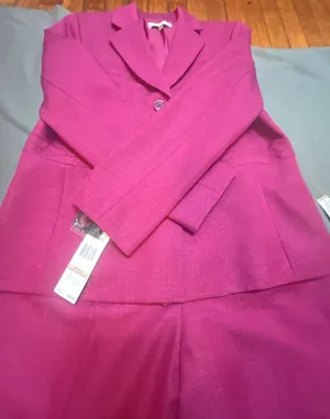 Le Suit Women's Three-Piece Pant Suit with Scarf Wild Rose Size 12 thumbnail 6