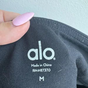 ALO Yoga Airbrush Glow In the Dark Stripe Bandage Legging Black Size Medium thumbnail 9
