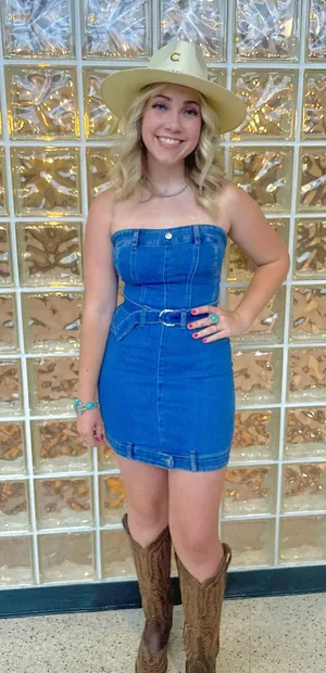 Denim Mini Dress Size M thumbnail 1