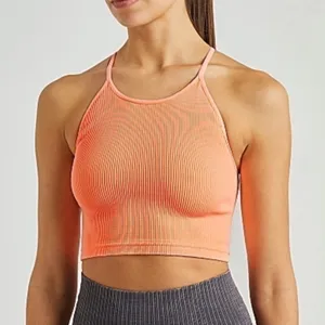 NWOT Free people movement Neon ribbed Jersey Bra Top thumbnail 1