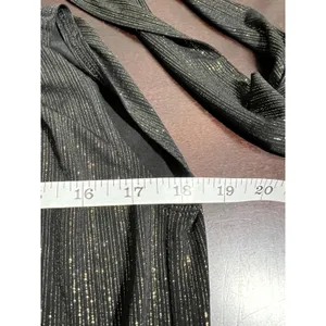 Veronica M Black‎ Gold Lurex Sparkle Mock Neck Backless Draped Cocktail Dress XS thumbnail 6