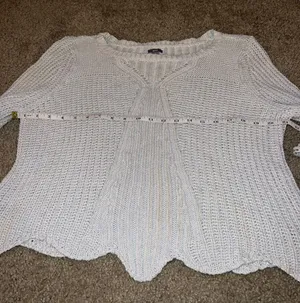 Aerie White Knit Sweater thumbnail 2