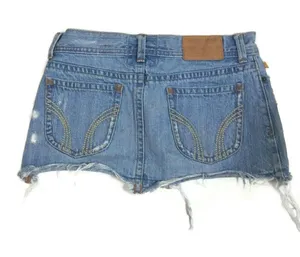 Hollister Super Short Frayed Mini Skirt Sz 3 thumbnail 2