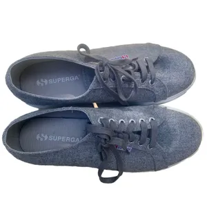 Superga Sneakers Gray Wool Platform Lace‎ Up Women’s size 10 thumbnail 4