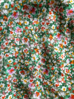 Lost + Wander Green Floral Wrap-Style Midi Dress Women's Wild Poppies Sz Small thumbnail 10