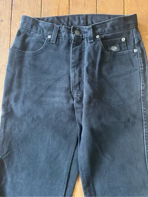 Vintage Harley Davidson Jeans Regular Bootcut Black Denim thumbnail 3