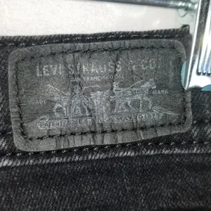 Levi's 505 Straight Leg Jeans Women's Size 12M Soft Black Stretch Denim Mid-rise thumbnail 9