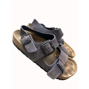 Birkenstock gray women’s leather suede shoe sandal size 5.5 (36) SKU 4298 thumbnail 10