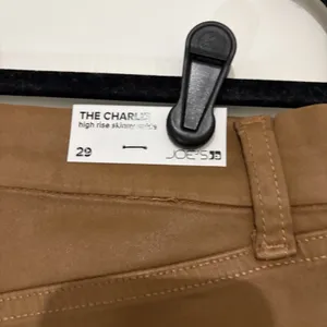 Joe's The Charlie High Rise Skinny Ankle Pants Brown Faux Leather Frayed 29 NWT thumbnail 8