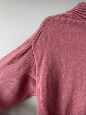 Wilfred Free Aritzia Women’s Merino Wool Mauve Mock Neck Sweater Medium thumbnail 8