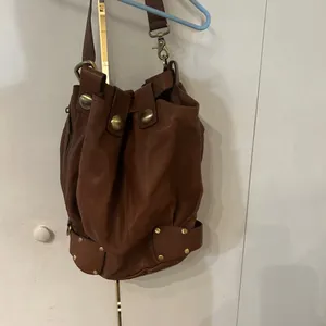 Kooba Brown Leather Bucket Bag with gold hardware thumbnail 10