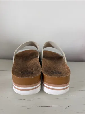 Reef Cushion Vista Hi Platform Sandals White Tan Women’s Size 9 thumbnail 4