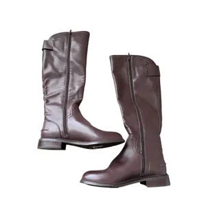 Franco Sarto Henrietta Brown Tall Riding Boots Size 6 Gold Stud Accents NEW thumbnail 3