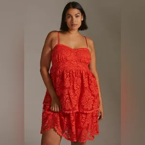 Anthropologie Maeve‎ NWT Strapless Lace Mini Dress Size Large thumbnail 2