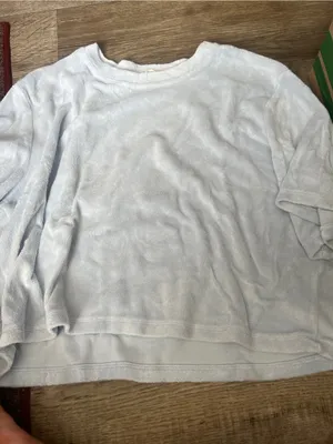Aritzia Light Blue Women's Short Sleeve Terry Crewneck Top thumbnail 5