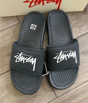 Nike Benassi Stussy slides in black size M8/ W9.5 thumbnail 1