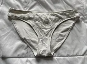 Aerie Swim Womens Size Small‎ Bikini Bottom White Summer Beach thumbnail 1