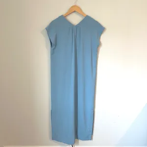 Prologue Women's Dress Size‎ Small Blue V Neck Midi Cap Sleeve Casual thumbnail 3