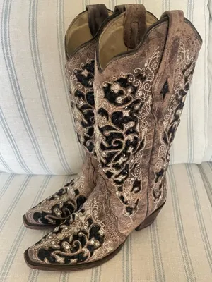 Corral A3569 Women's Embroidered Western Cowboy Boots Sequin Inlay Rhinestones 8 thumbnail 1
