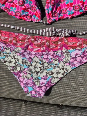 Maaji Pink Reversible Tie Strap Bikini M thumbnail 5