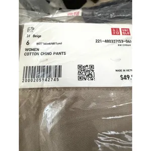 Uniqlo Cotton Chino Pants in Beige thumbnail 11